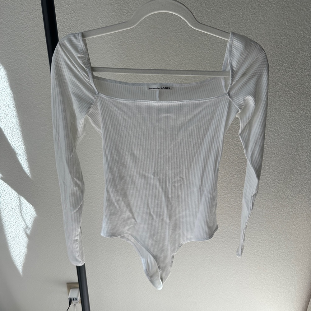 Reformation White Bodysuit